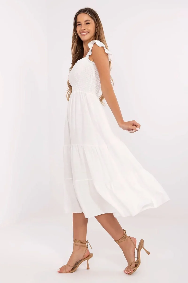 Robe bohème été midi fluide femme