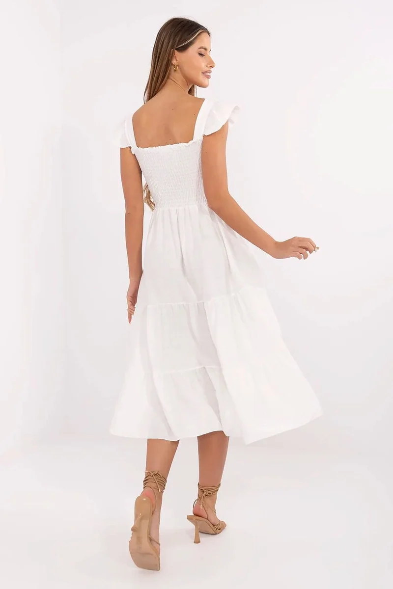 Robe bohème été midi fluide femme