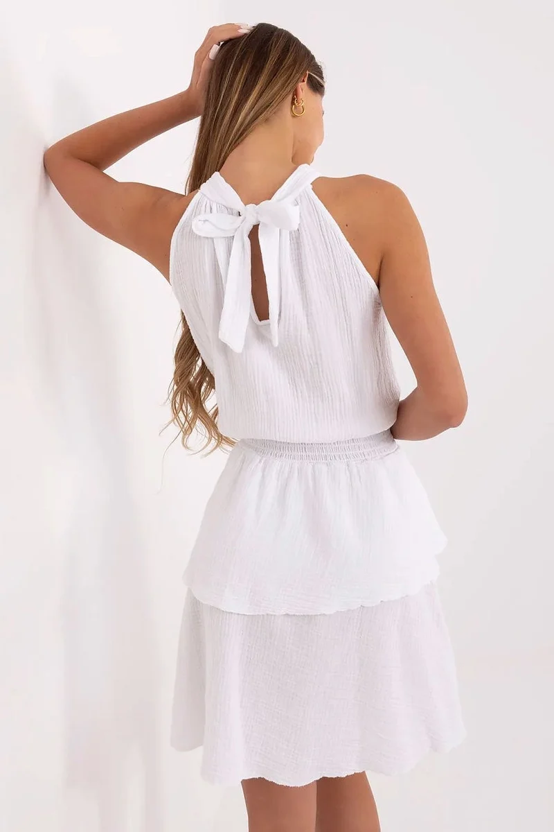 Robe courte été trapèze sans manches