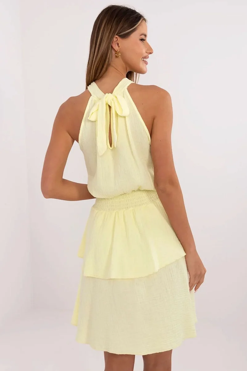 Robe courte été trapèze sans manches