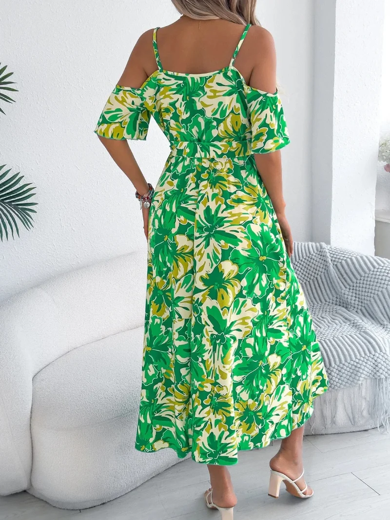 Robe d'été à imprimé floral midi