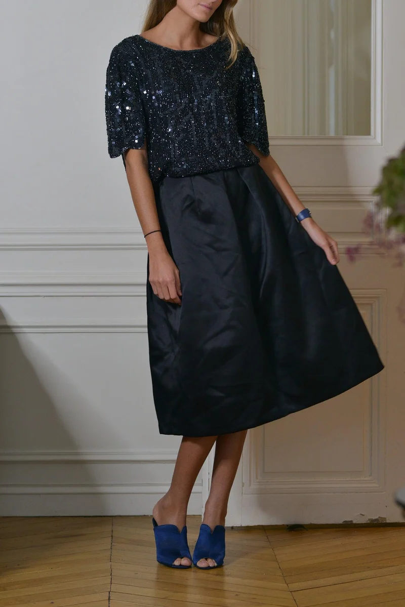 Jupe longueur midi noire