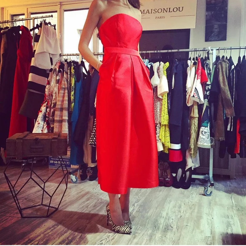 Combinaison jupe culotte bustier orange