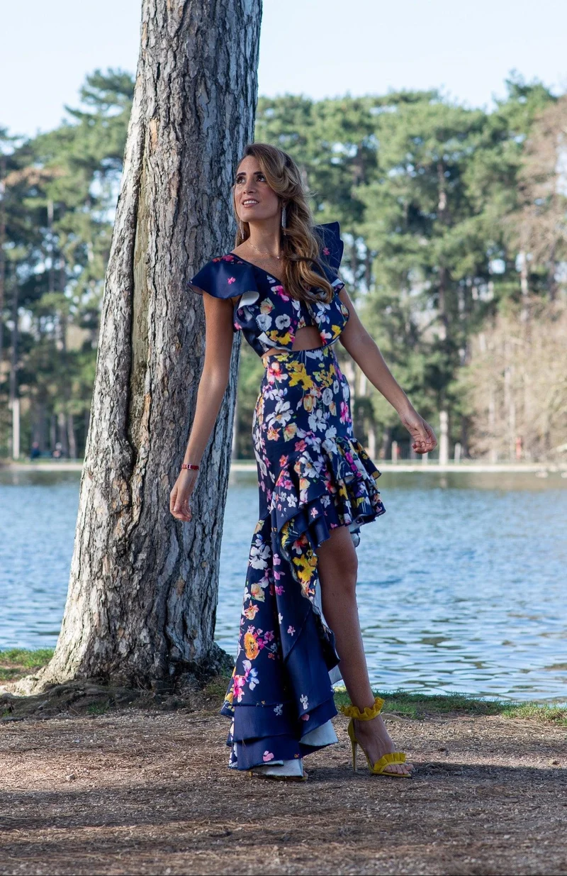 Ensemble Sévilla bleue fleuris