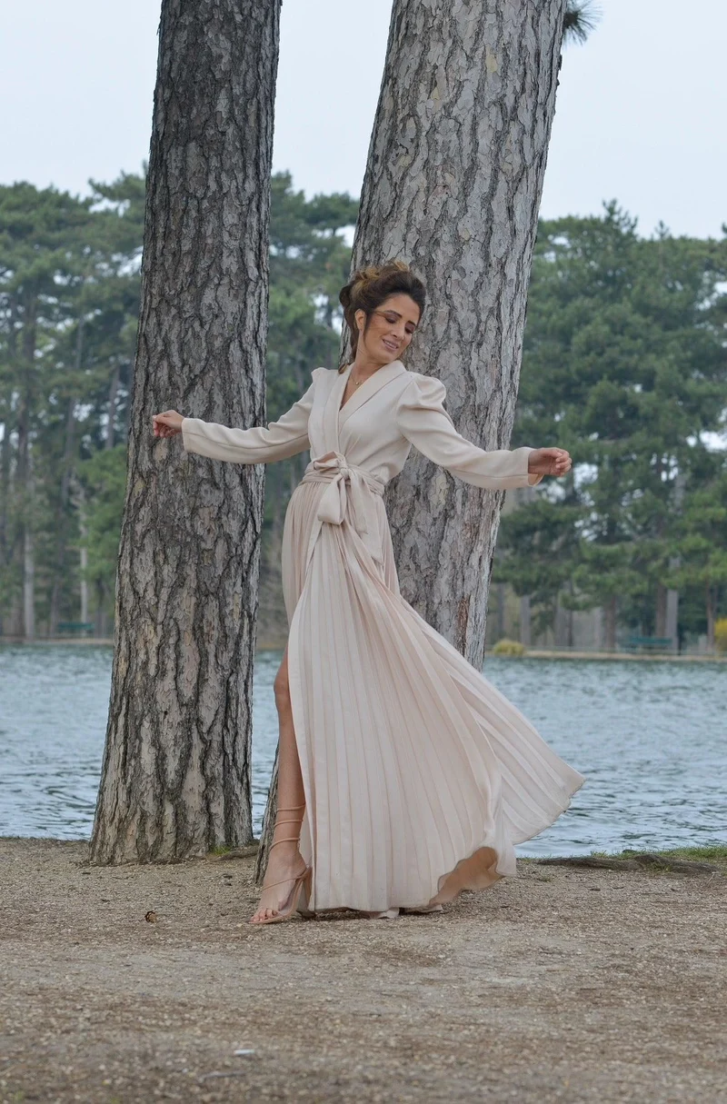 Robe plissée Armelle