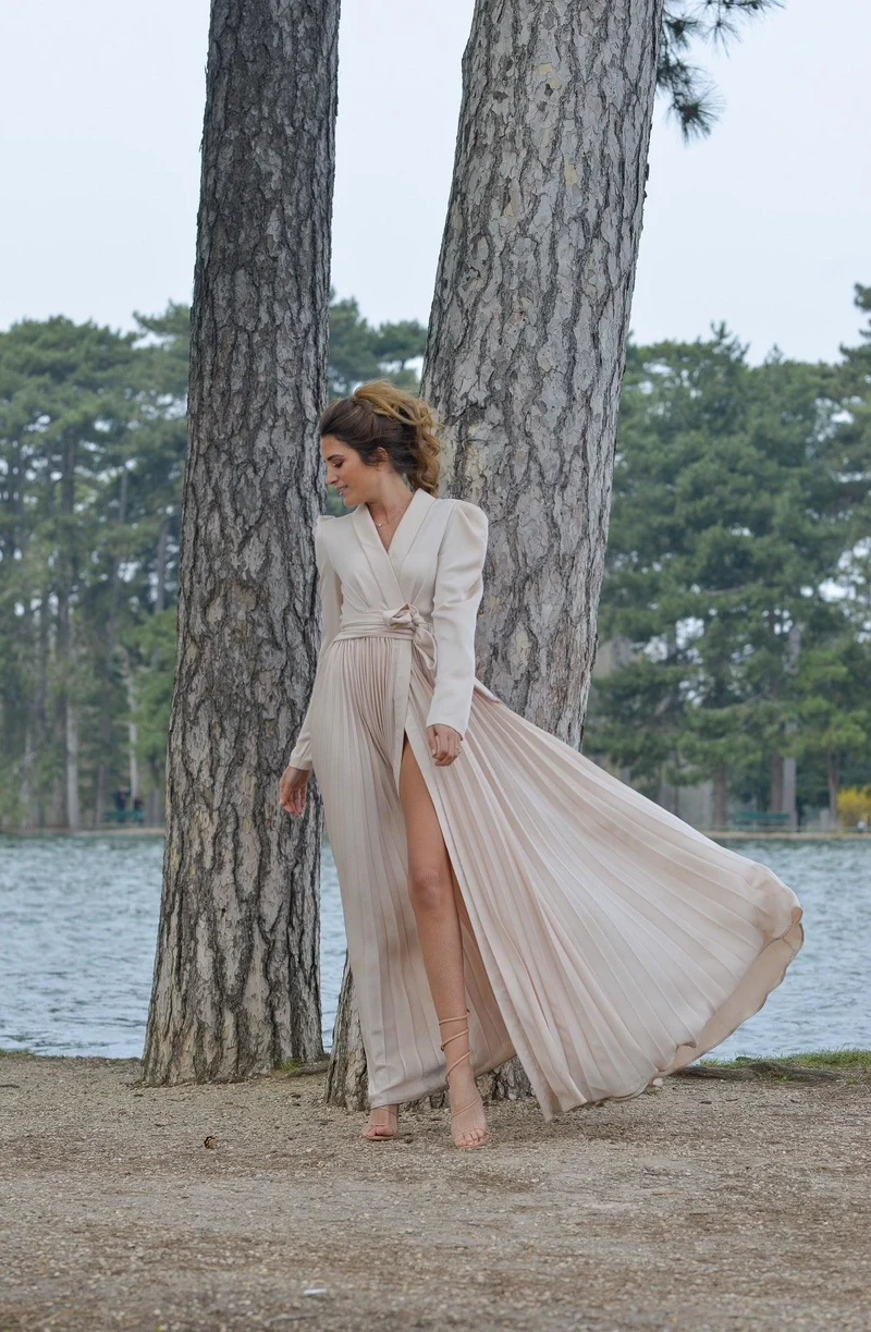 Robe plissée Armelle
