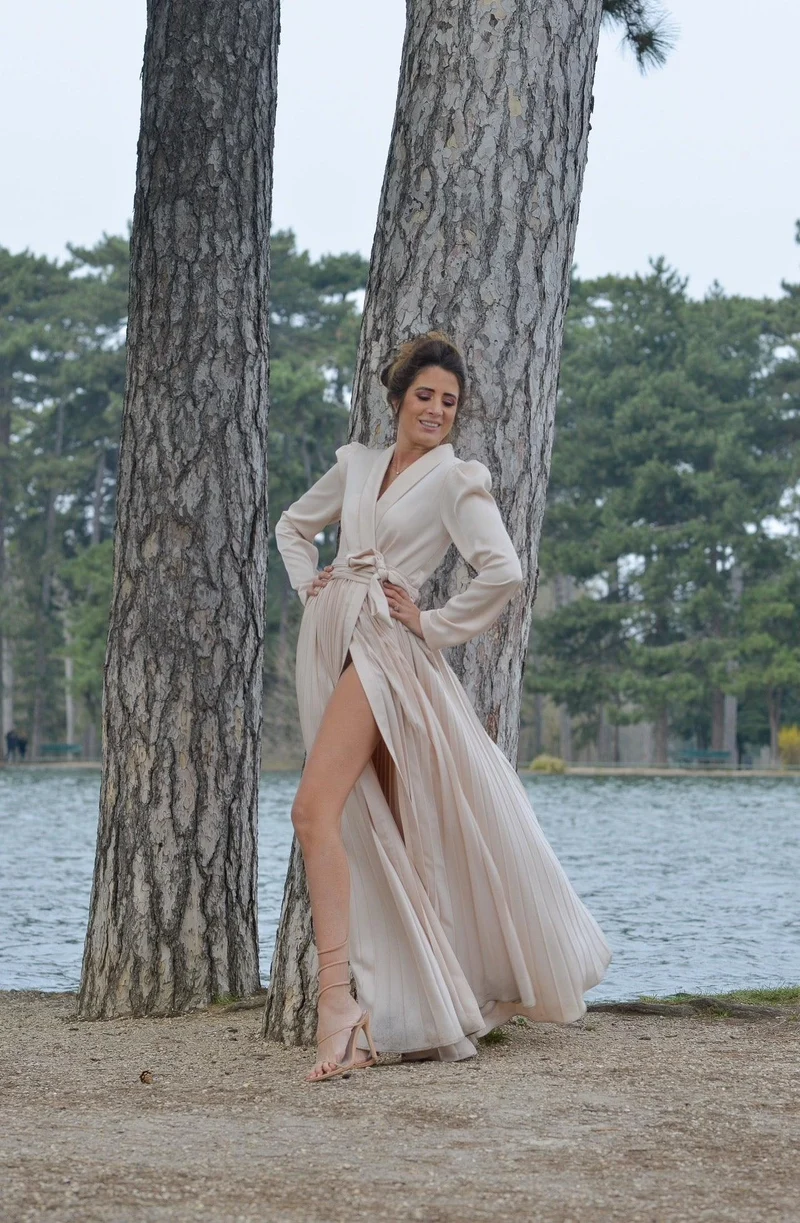 Robe plissée Armelle
