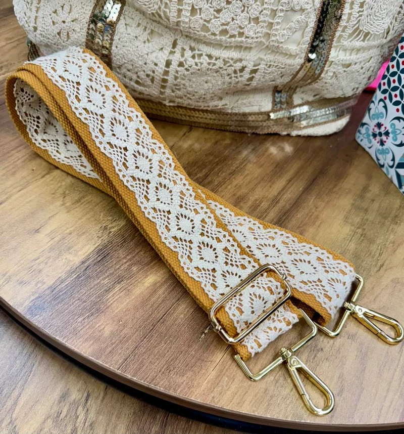 Bandoulière de sac Verona camel moutarde