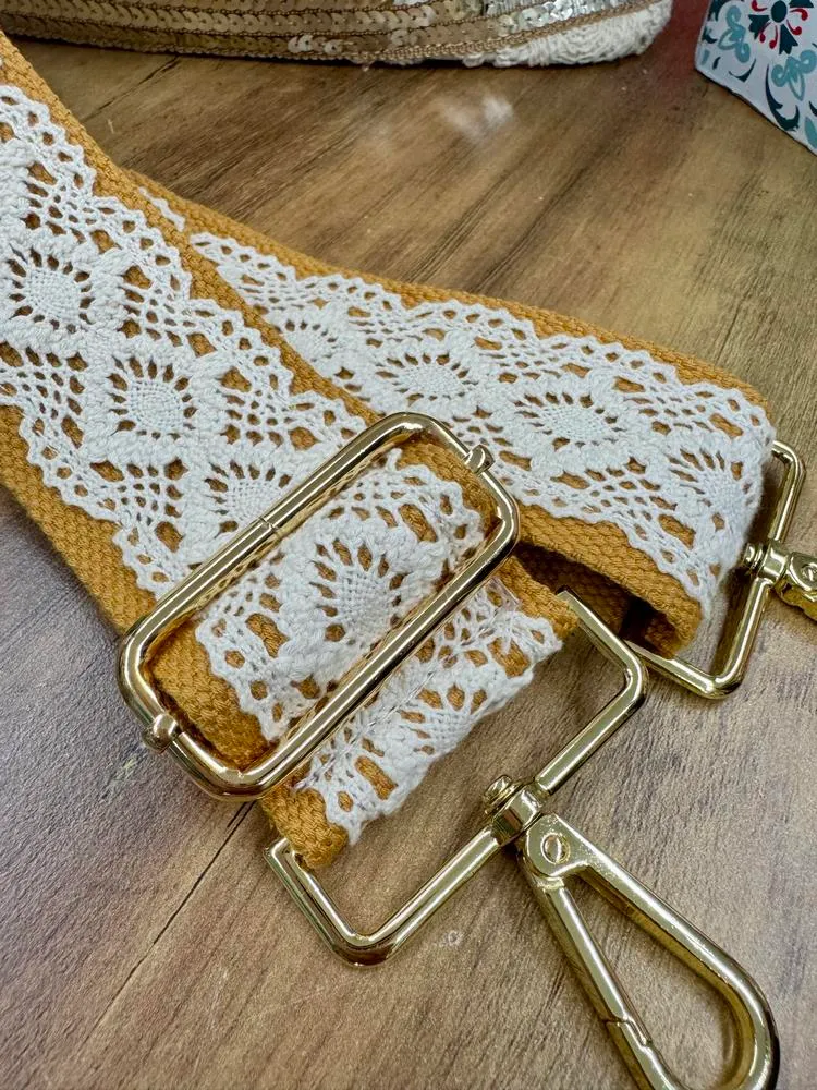 Bandoulière de sac Verona camel moutarde