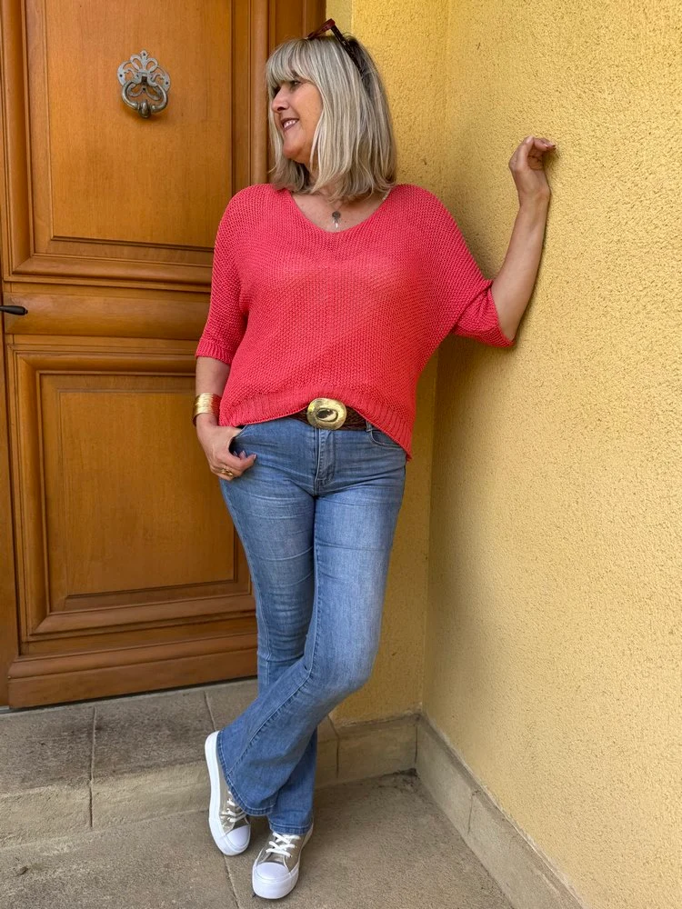 Pull ajouré Mathéo corail