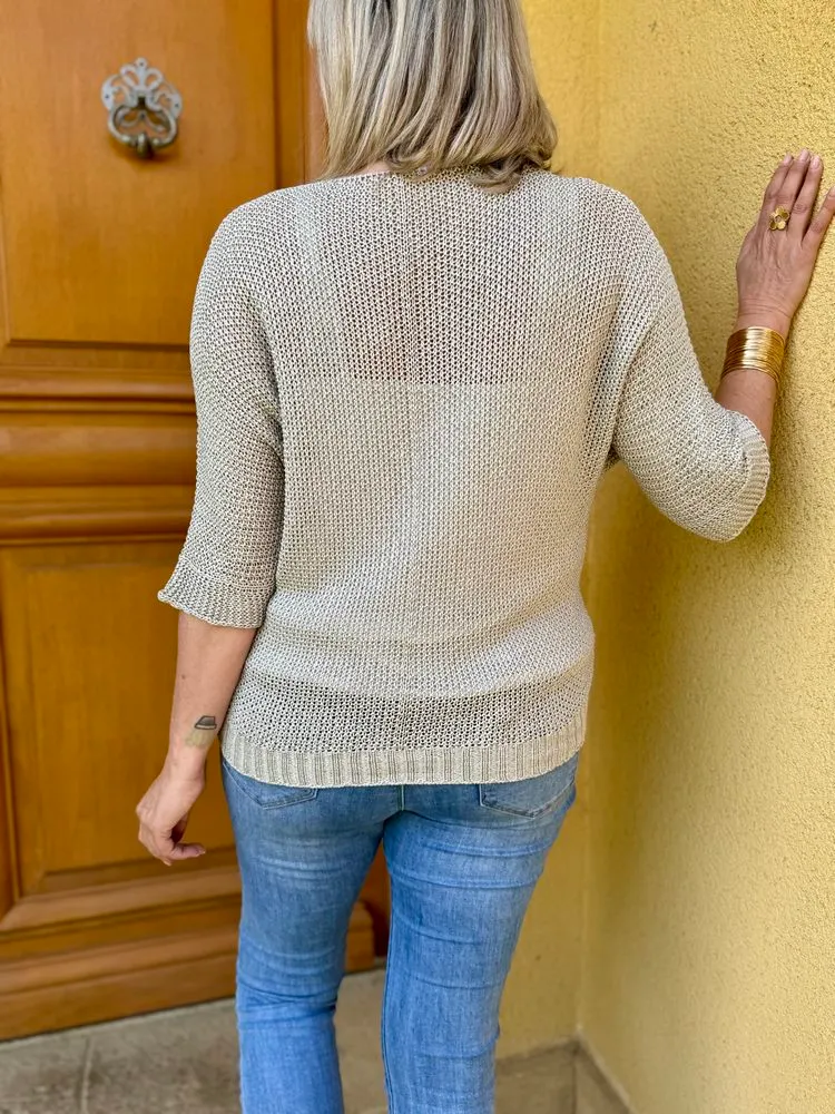 Pull ajouré Mathéo taupe