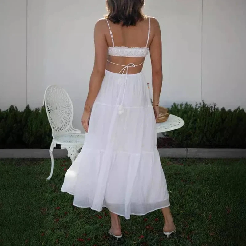 Robe été bohème fluide midi