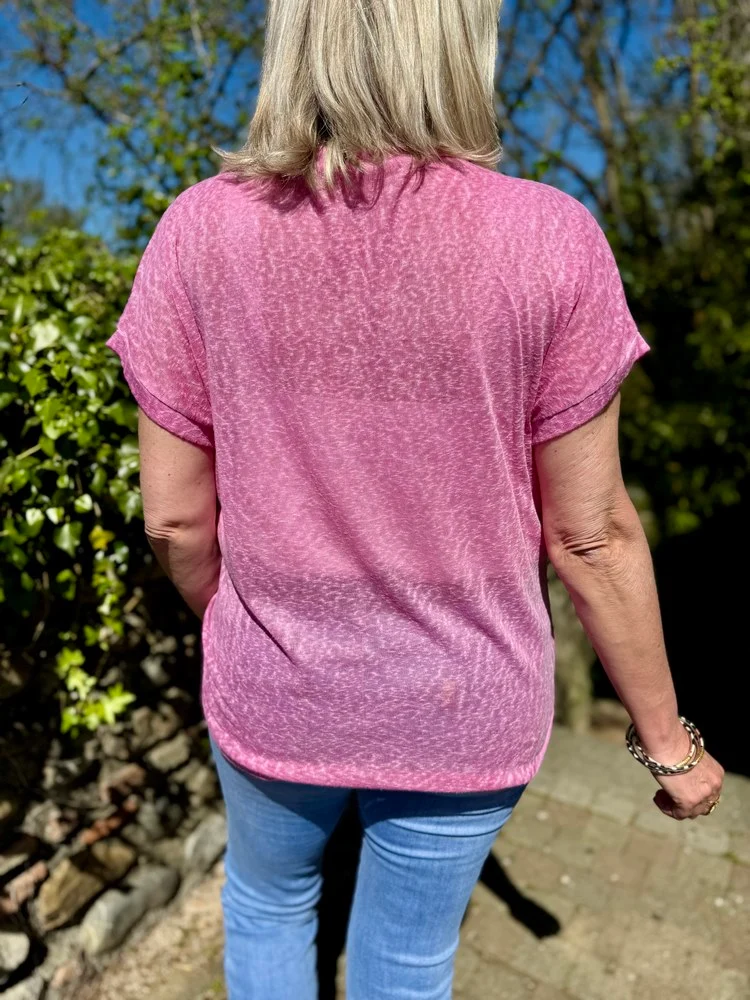 Teeshirt Love your Life rose