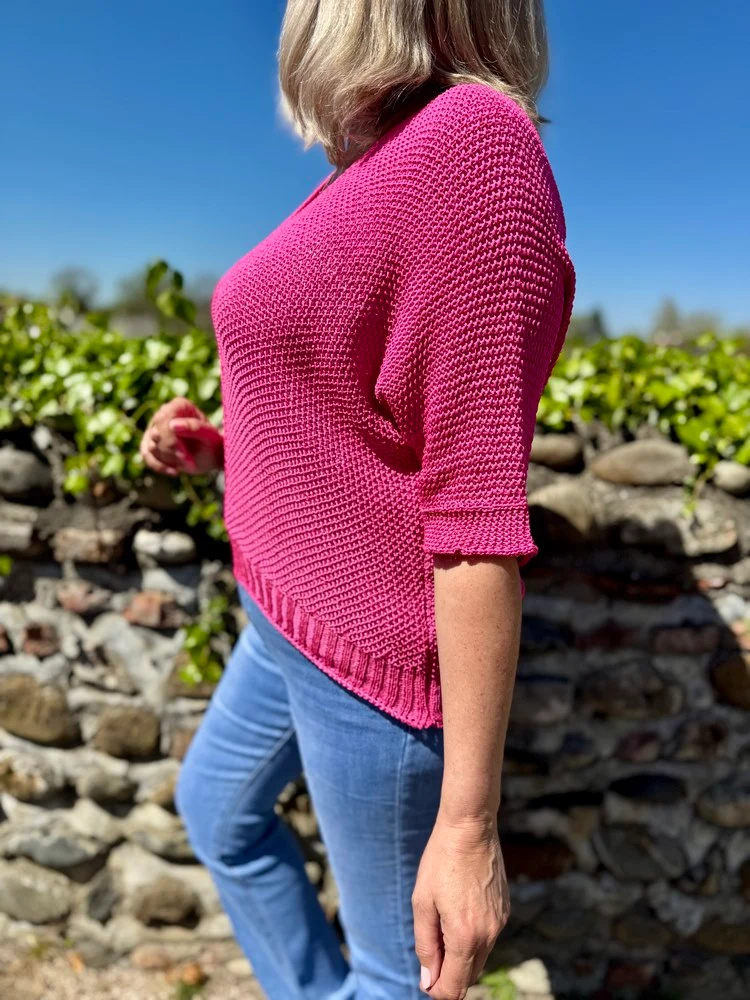 Pull ajouré Mathéo fuchsia