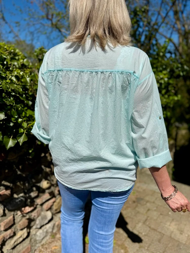 Chemise L.A vert d'eau