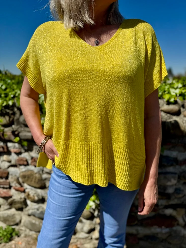 Teeshirt poncho Julio jaune