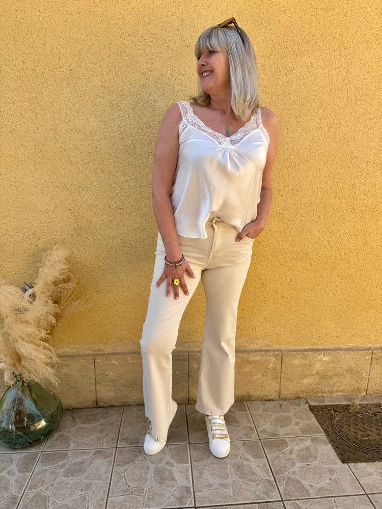 Jean flare Ludo beige