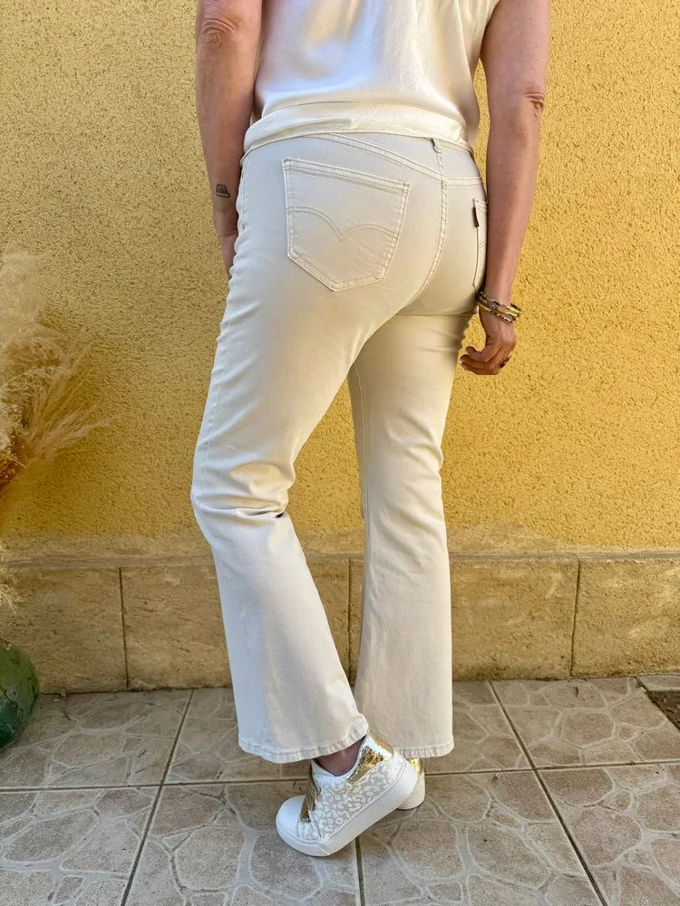 Jean flare Ludo beige