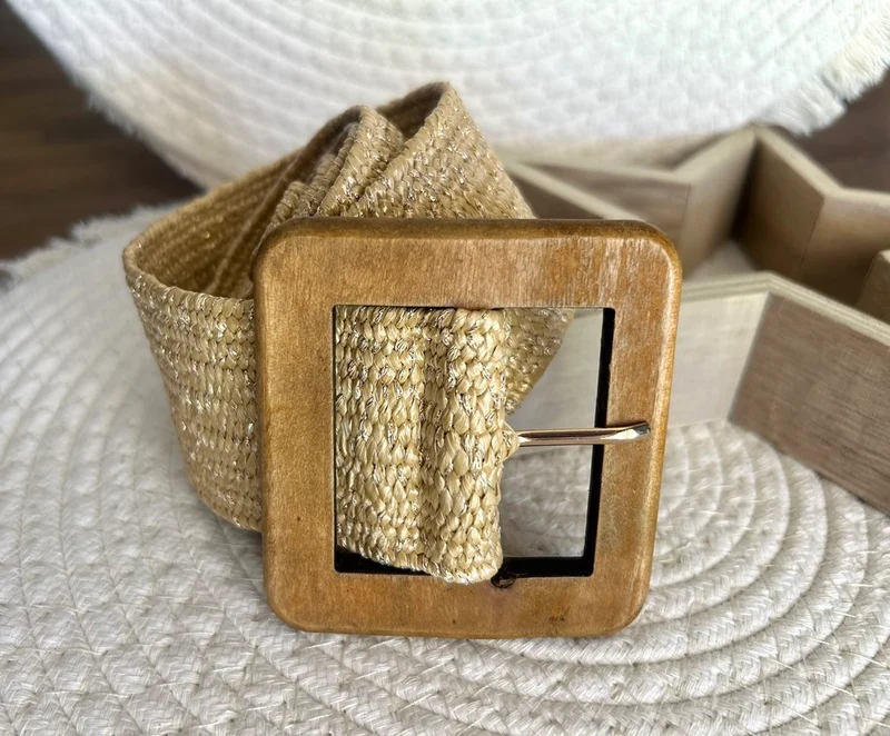 Ceinture élastiquée Lisa camel