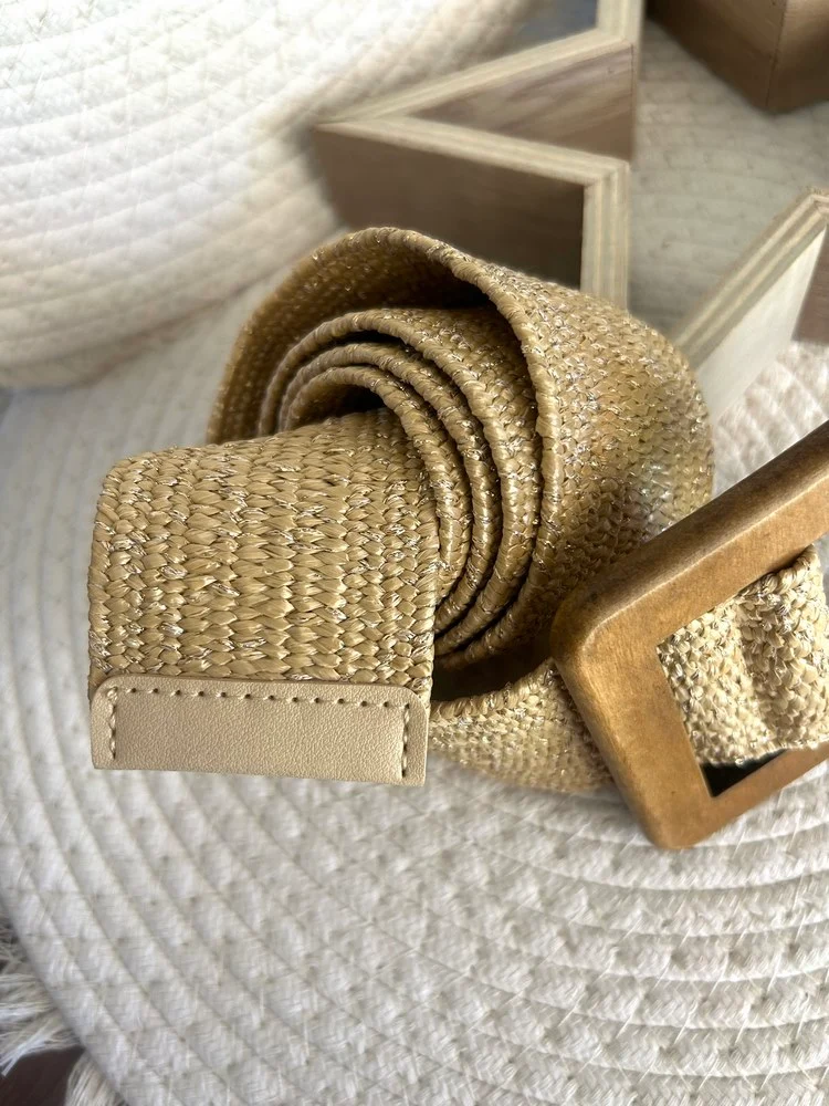 Ceinture élastiquée Lisa camel