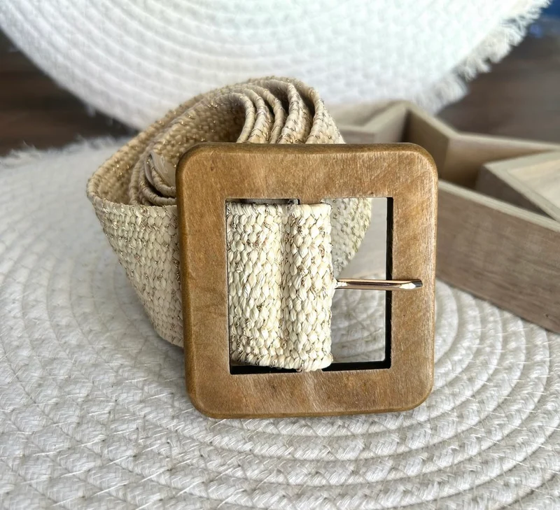 Ceinture élastiquée Lisa beige