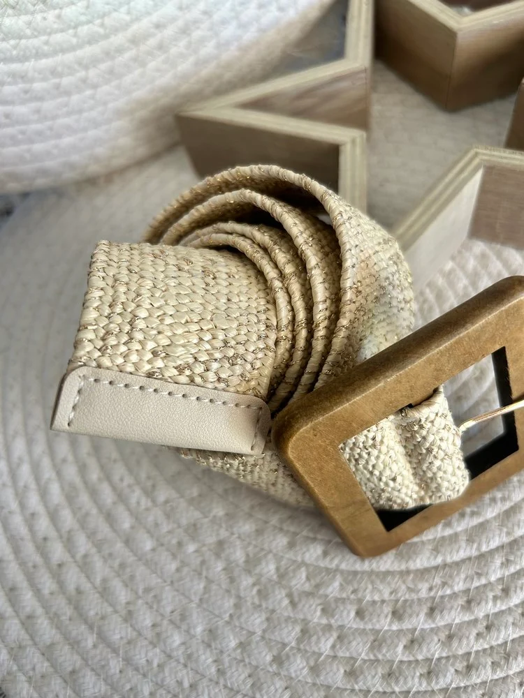 Ceinture élastiquée Lisa beige