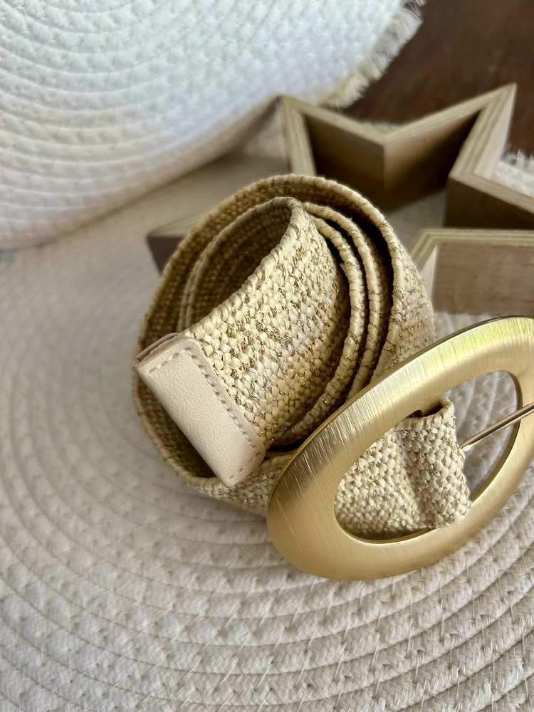 Ceinture élastiquée Nina beige