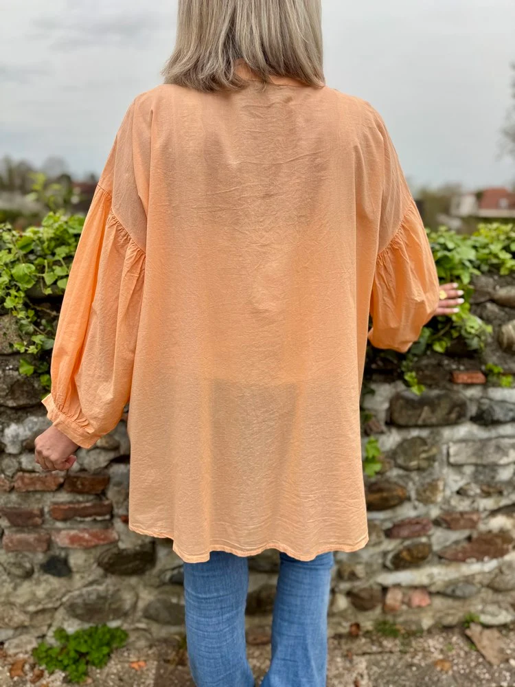 Chemise méga loose Lisa orange acidulé