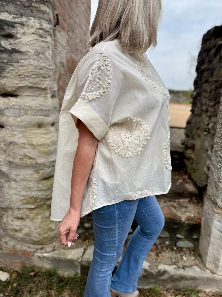 Chemise méga loose Ilona crème