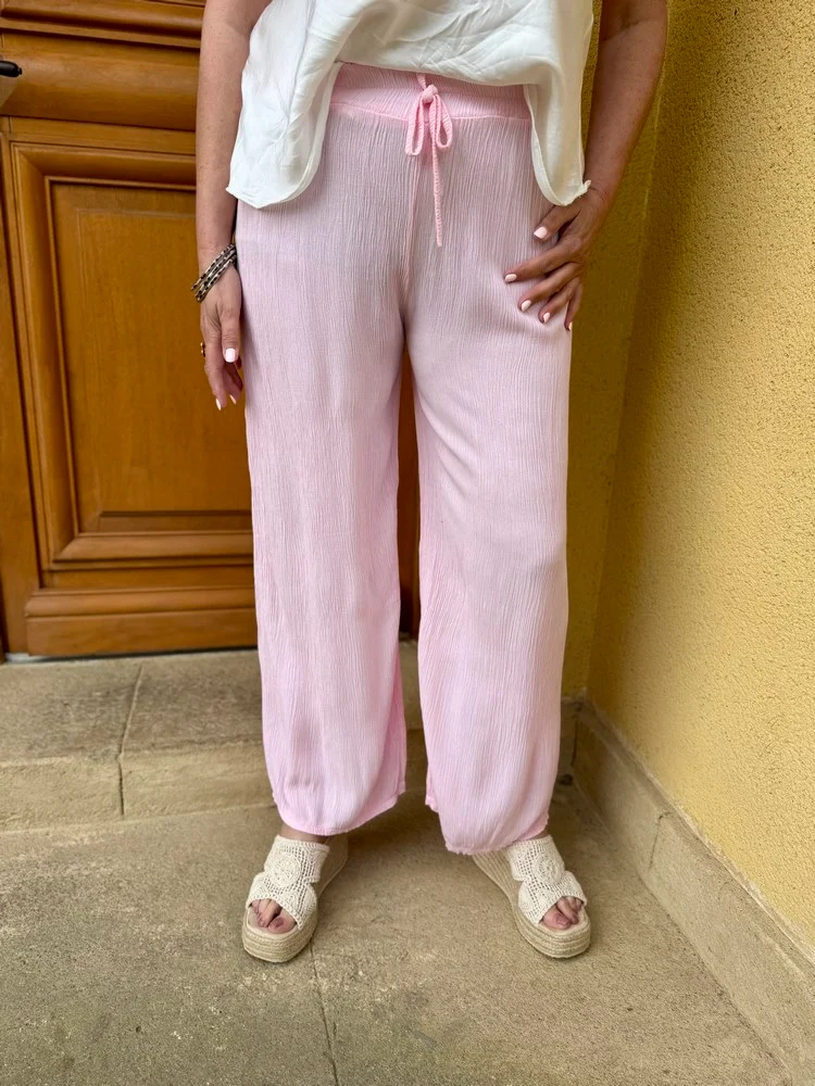 Pantalon fluide Aslo rose