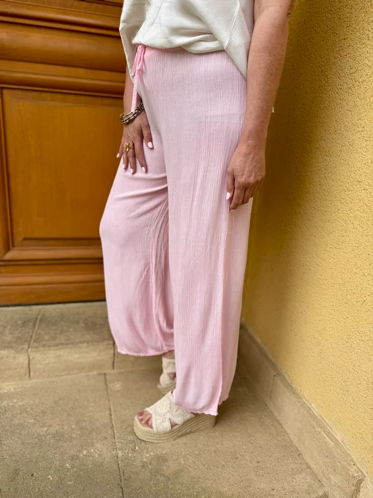 Pantalon fluide Aslo rose