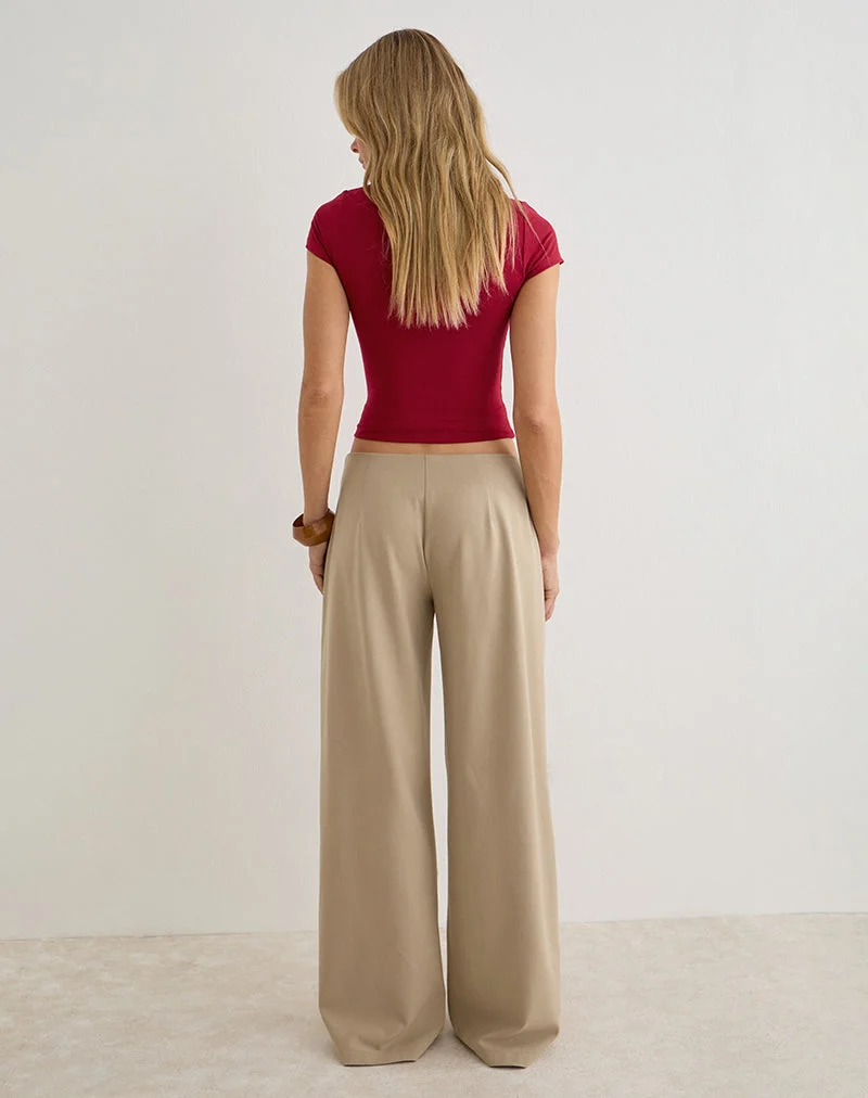 Pantalon Diomira beige avec cordon