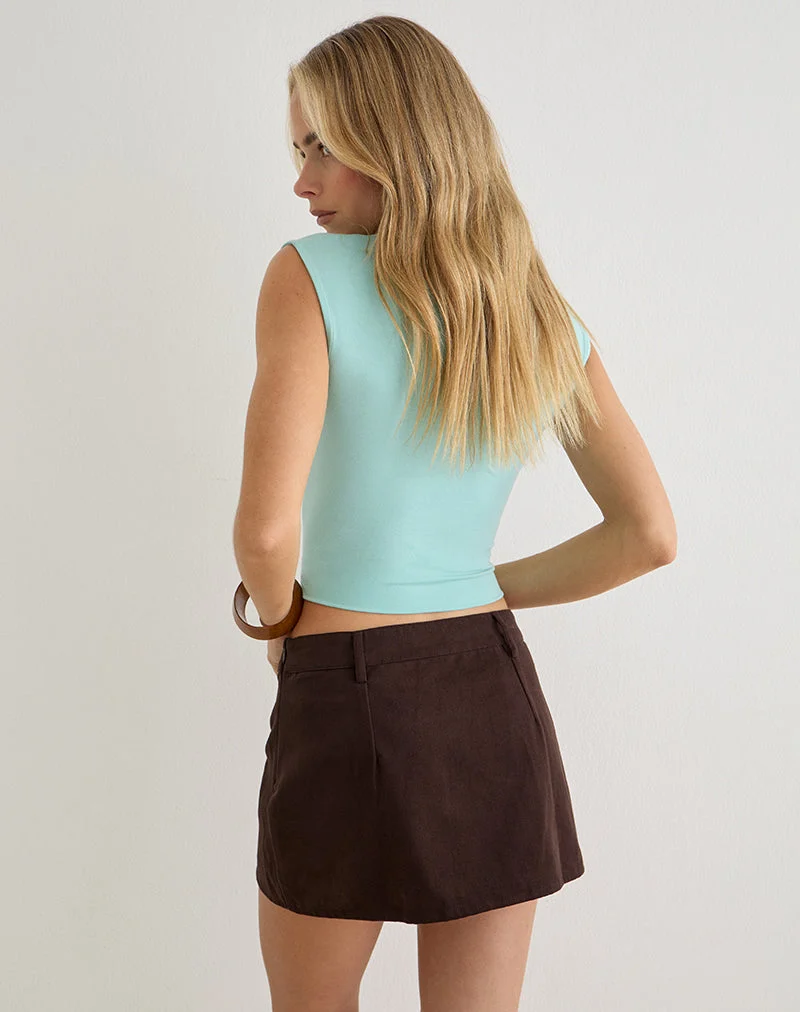 Mini-jupe Carlin, marron