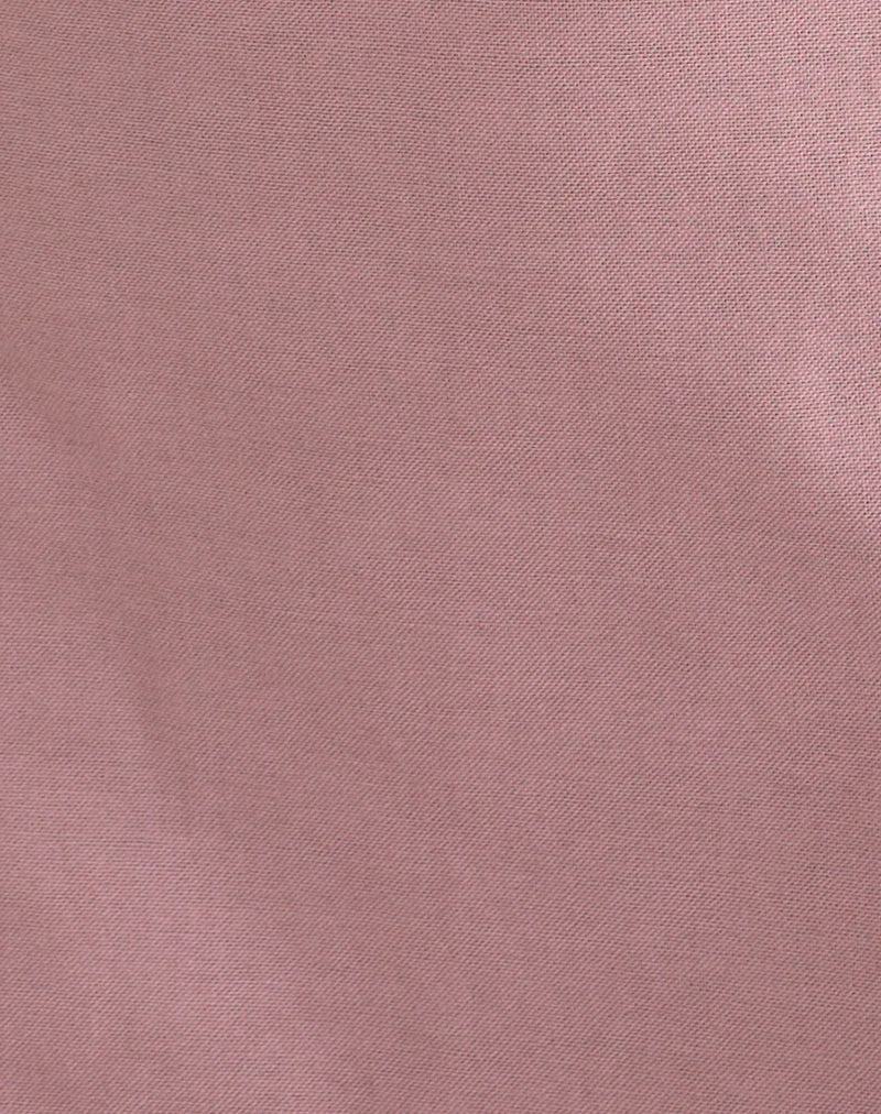 Mini-robe Ambra Scoop en lin rose poudré