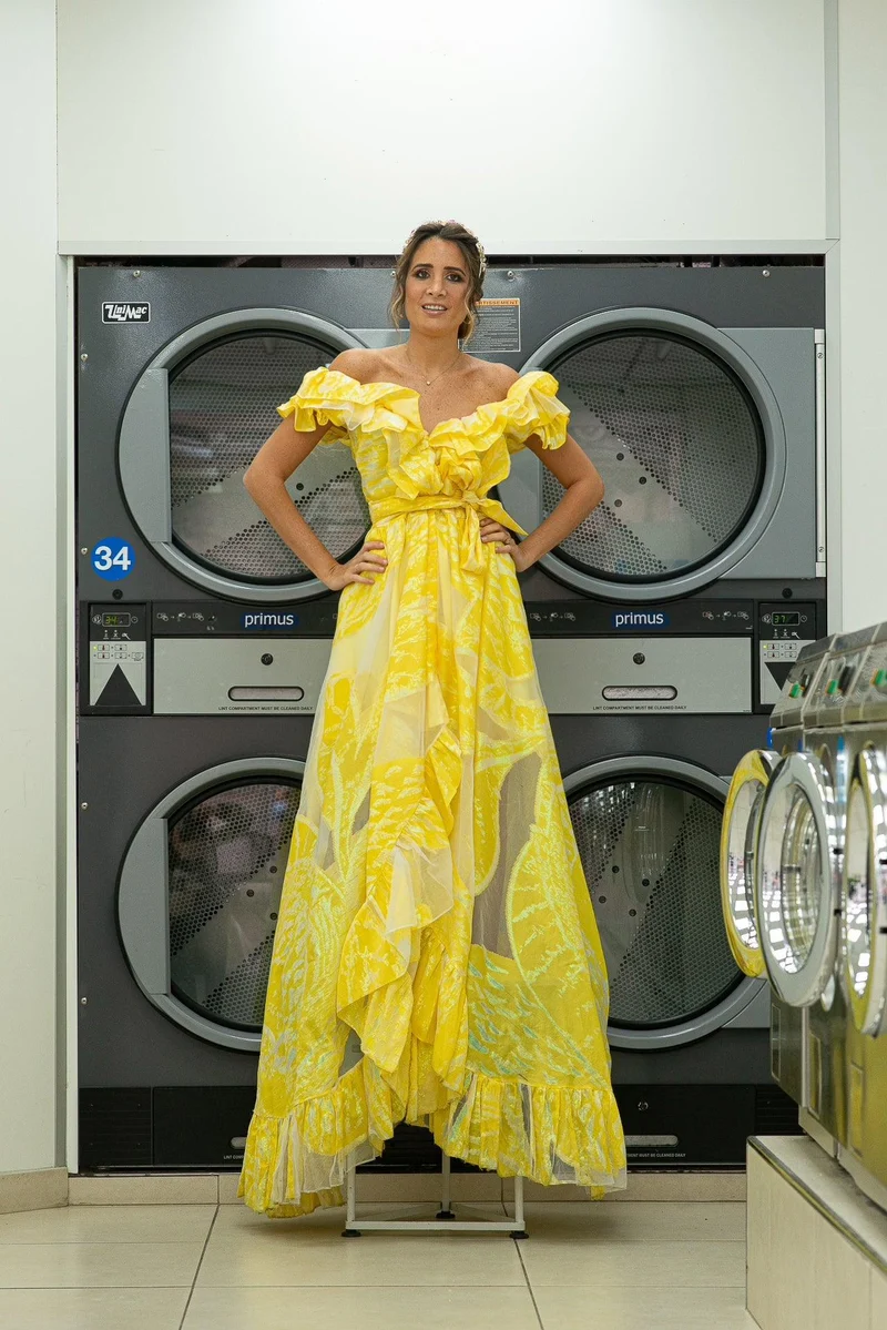 Robe longue du soir Ortiz jaune