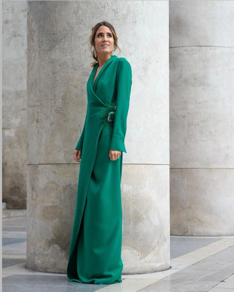 Robe longue du soir Jade verte