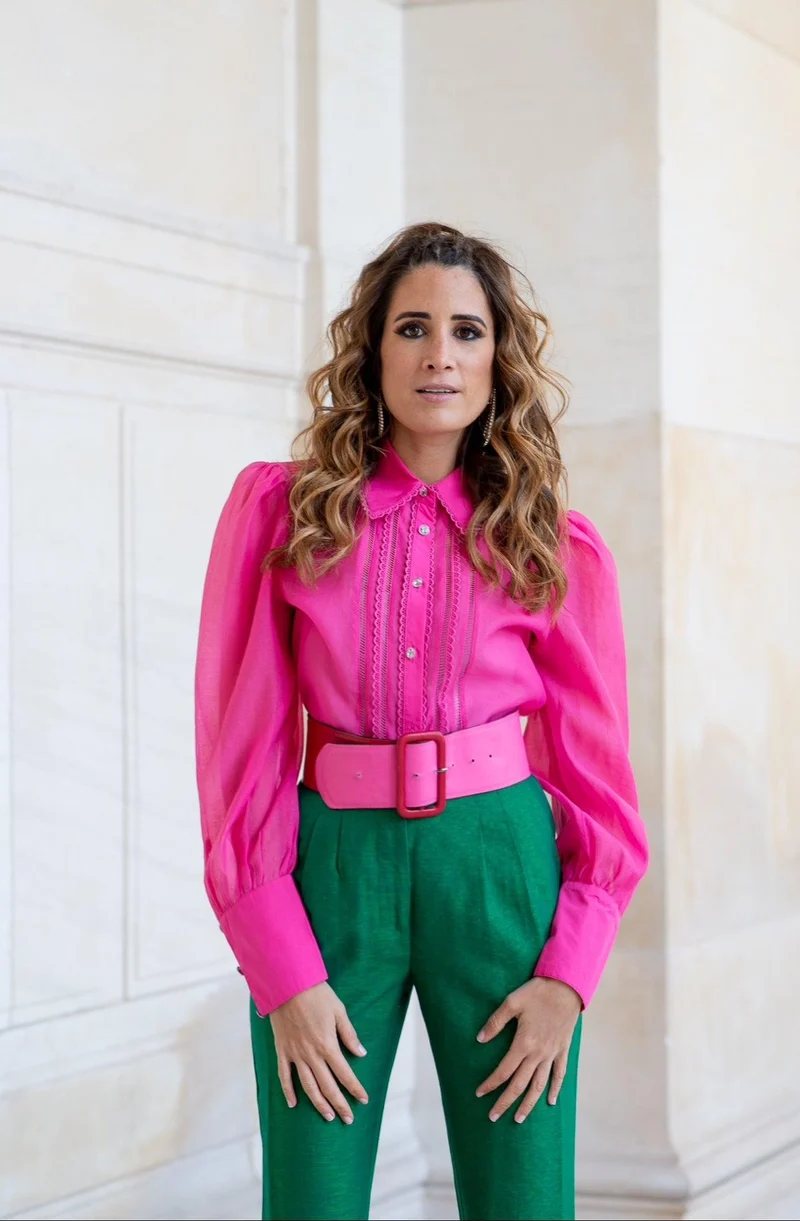 Pantalon fuselé vert