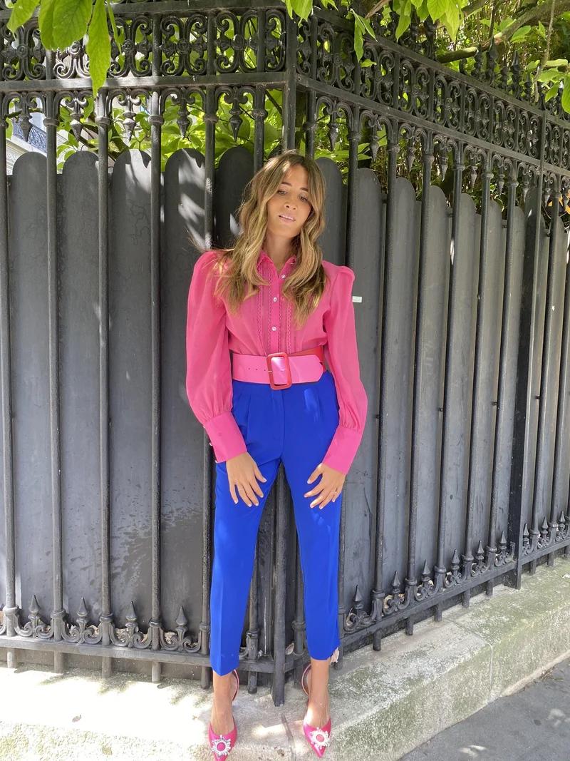 Pantalon fuselé bleu royal