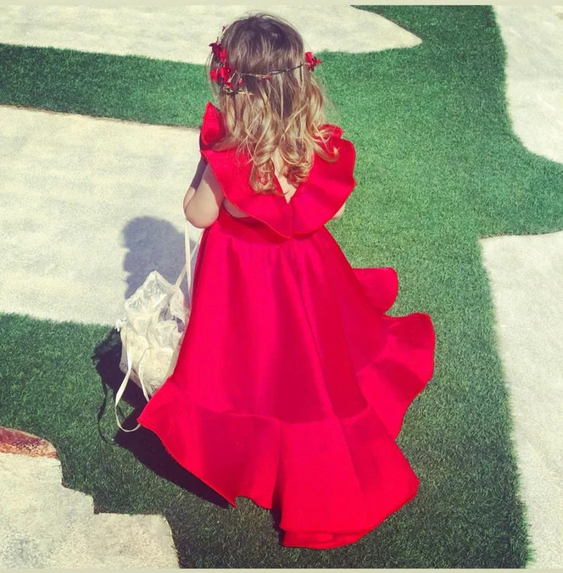 Ensemble créa asymétrique rouge