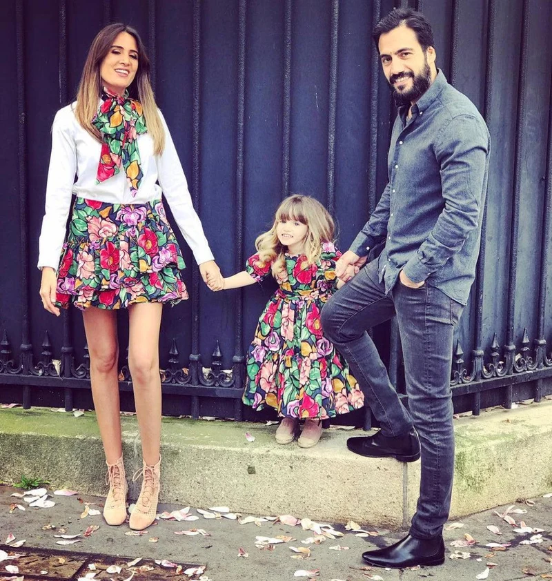 Jupe et robe trapèze imprimées fleurs - Modèles Mère & Fille