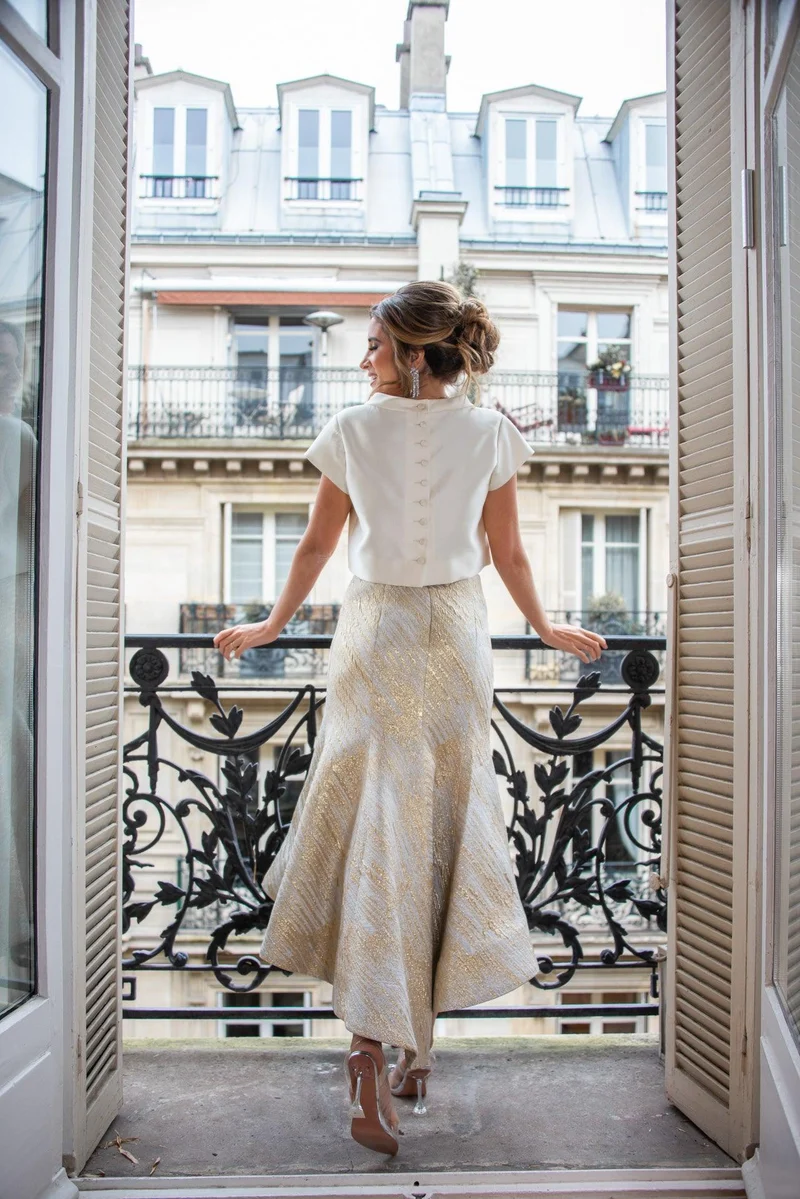 Jupe Istanbul jacquard doré