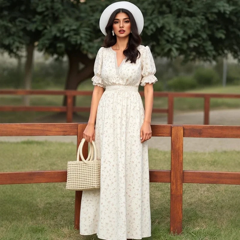 Robe bohème longue florale