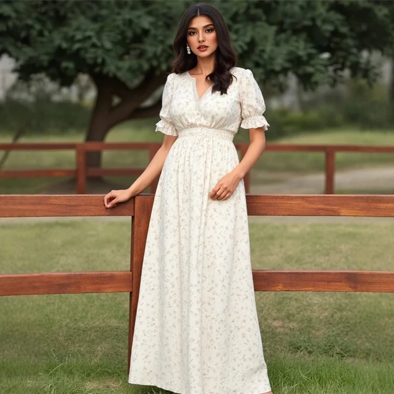 Robe bohème longue florale