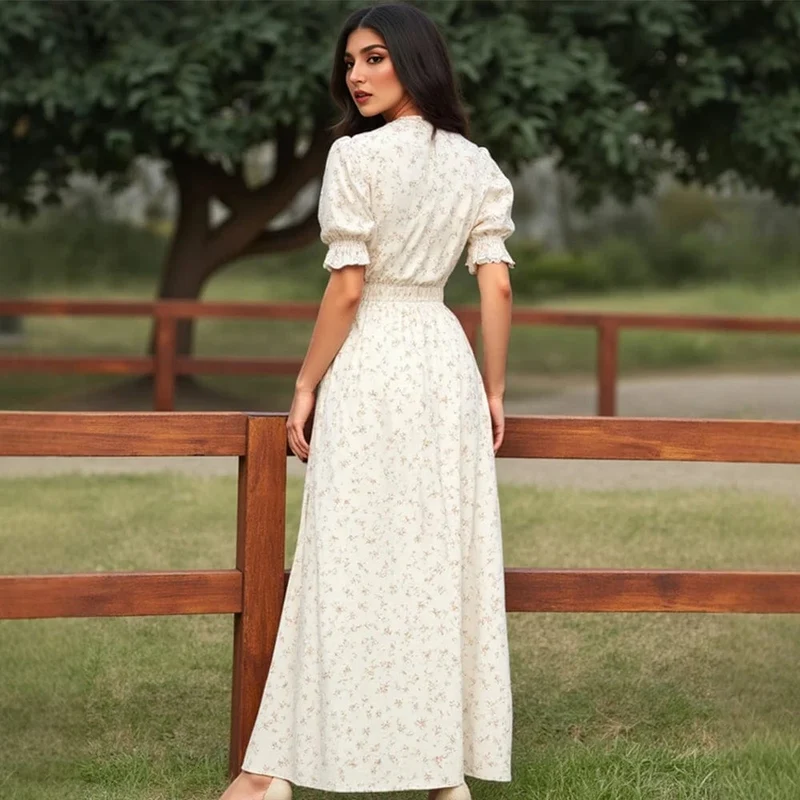 Robe bohème longue florale
