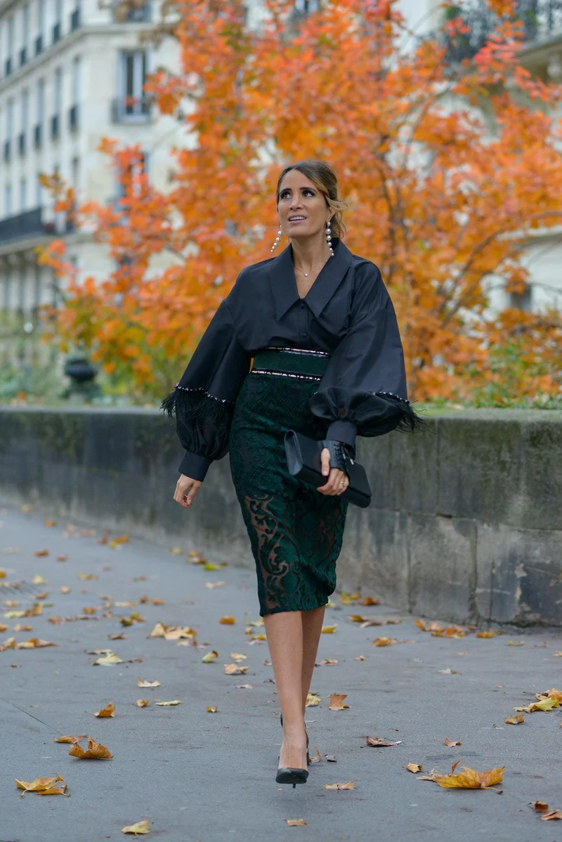 Jupe Dolce dentelle verte