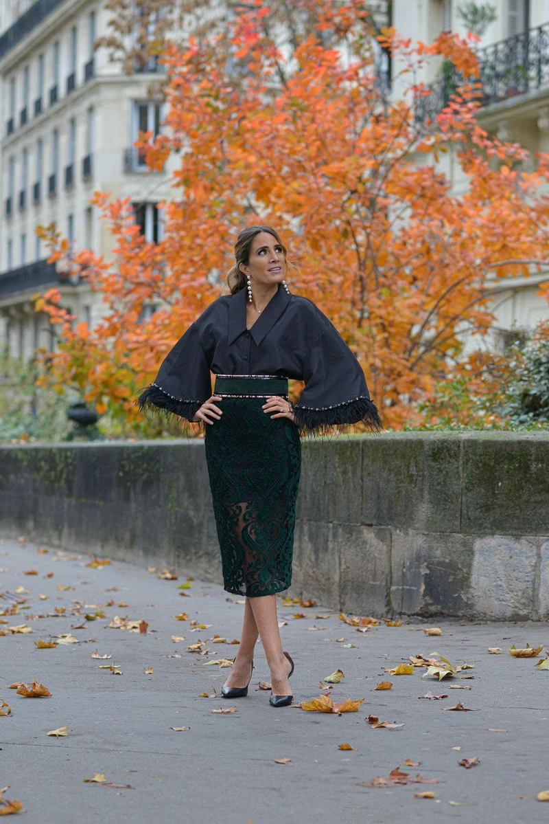 Jupe Dolce dentelle verte