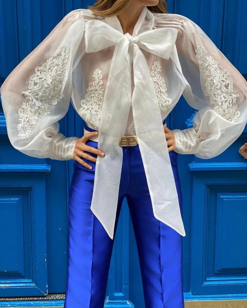 Chemise broderie blanc