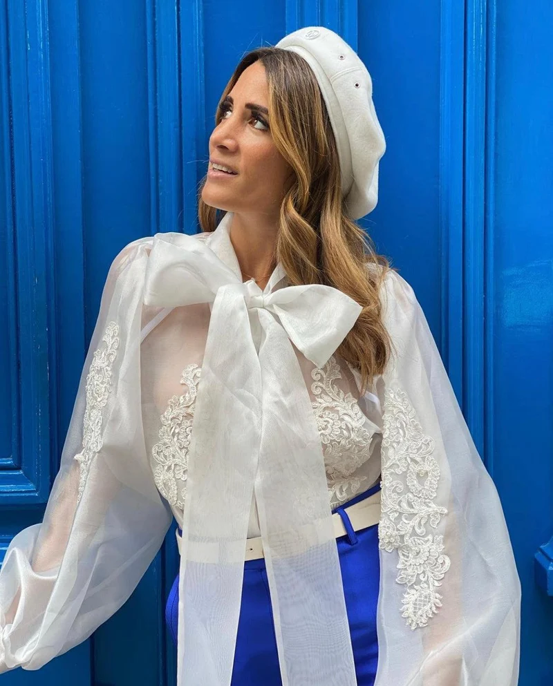 Chemise broderie blanc