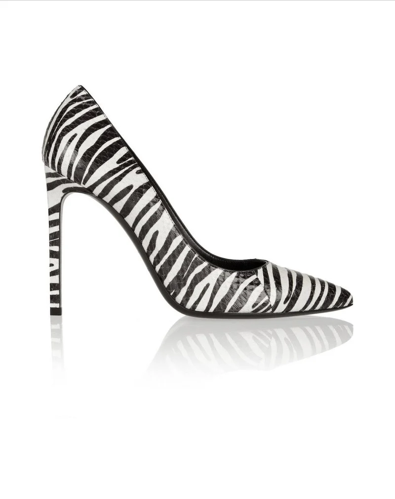 Escarpins zebre saint laurent