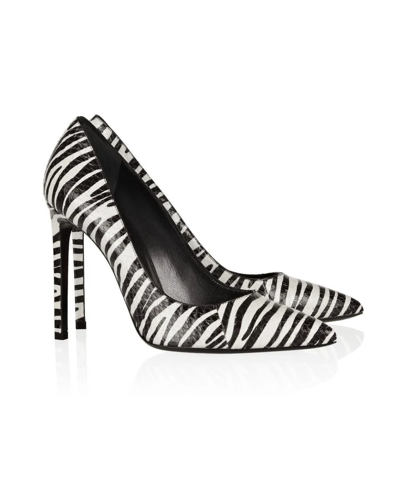 Escarpins zebre saint laurent
